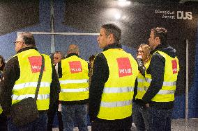 Nationwide Airport Staffs Are On Strike In Duesseldorf Airport