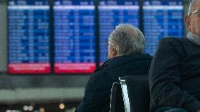 Nationwide Airport Staffs Are On Strike In Duesseldorf Airport