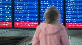 Nationwide Airport Staffs Are On Strike In Duesseldorf Airport