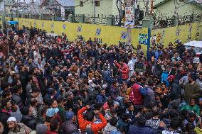 Daily Wagers And Casual Laborers Protest In Srinagar