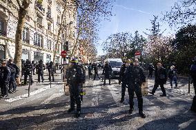 Demonstration Of The Young Migrants Sheltered At Gaité Lyrique, In Paris