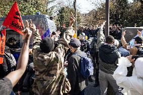 Demonstration Of The Young Migrants Sheltered At Gaité Lyrique, In Paris