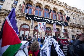 Demonstration Of The Young Migrants Sheltered At Gaité Lyrique, In Paris