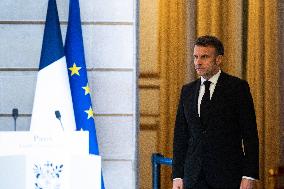 President Macron And President Of Moldova Sandu Press Conference - Paris