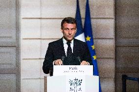 President Macron And President Of Moldova Sandu Press Conference - Paris