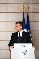 President Macron And President Of Moldova Sandu Press Conference - Paris