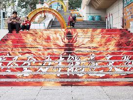 Movie Ne Zha Theme Graffiti Painting in Nanning