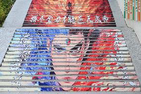 Movie Ne Zha Theme Graffiti Painting in Nanning