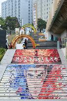 Movie Ne Zha Theme Graffiti Painting in Nanning