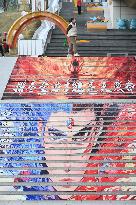 Movie Ne Zha Theme Graffiti Painting in Nanning