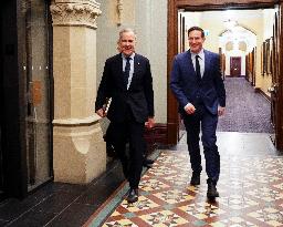 Mark Carney at Caucus Meeting - Ottawa