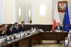 Polish Government Weekly Meeting In Warsaw.