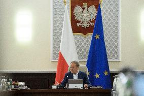 Polish Government Weekly Meeting In Warsaw.