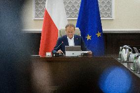 Polish Government Weekly Meeting In Warsaw.