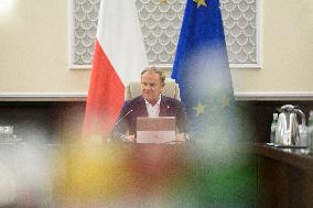 Polish Government Weekly Meeting In Warsaw.