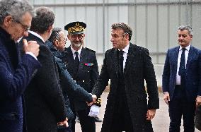 President Macron Lays The Foundation Stone For The New DGSI Site - Saint-Ouen