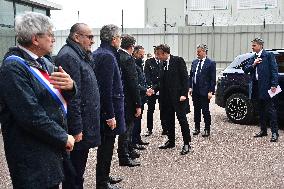 President Macron Lays The Foundation Stone For The New DGSI Site - Saint-Ouen