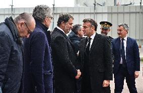 President Macron Lays The Foundation Stone For The New DGSI Site - Saint-Ouen