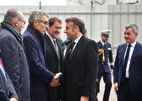 President Macron Lays The Foundation Stone For The New DGSI Site - Saint-Ouen