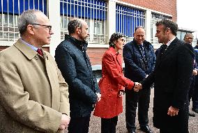 President Macron Lays The Foundation Stone For The New DGSI Site - Saint-Ouen