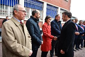 President Macron Lays The Foundation Stone For The New DGSI Site - Saint-Ouen
