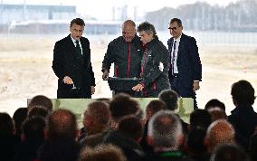 President Macron Lays The Foundation Stone For The New DGSI Site - Saint-Ouen