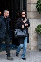 PFW - Bella Hadid Exit The Ritz