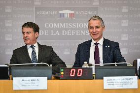Manuel Valls hearing before the Committee on National Defence in Paris FA