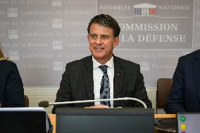 Manuel Valls hearing before the Committee on National Defence in Paris FA
