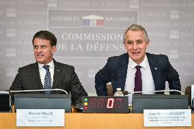Manuel Valls hearing before the Committee on National Defence in Paris FA