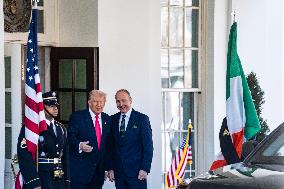 Taoiseach Of Irish Government Micheál Martin At The West Wing To Have Bilateral Meeting