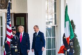 Taoiseach Of Irish Government Micheál Martin At The West Wing To Have Bilateral Meeting