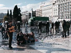 Protest For The 2nd Anniversary Of Tempi Train Crash