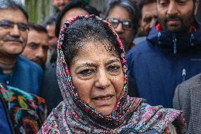 Peoples Democratic Party (PDP) Leader Mehbooba Mufti In Srinagar