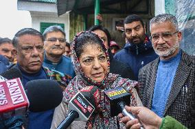 Peoples Democratic Party (PDP) Leader Mehbooba Mufti In Srinagar