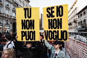 The Transfeminist Demonstration Of Non Una Di Meno During The International Women’s Day On 8 March In Milan