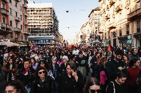 The Transfeminist Demonstration Of Non Una Di Meno During The International Women’s Day On 8 March In Milan