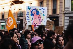 The Transfeminist Demonstration Of Non Una Di Meno During The International Women’s Day On 8 March In Milan