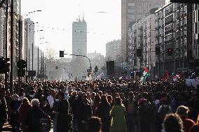 The Transfeminist Demonstration Of Non Una Di Meno During The International Women’s Day On 8 March In Milan