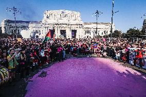 The Transfeminist Demonstration Of Non Una Di Meno During The International Women’s Day On 8 March In Milan