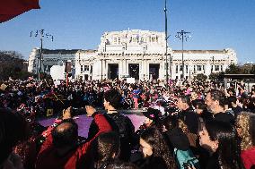 The Transfeminist Demonstration Of Non Una Di Meno During The International Women’s Day On 8 March In Milan
