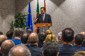 The Prime Minister Of Portugal, Luis Montenegro, Talk At The PSD Ordinary National Congress After His Government Falls.