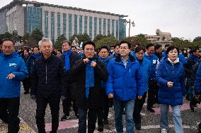 Democratic Party Lawmakers March, Demanding The Removal Of Yoon Suk-yeol For Rebellion