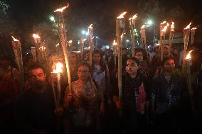 Anti-rape Torchlight Procession In Dhaka