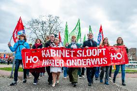 Demonstration Against The Dutch Cabinet's Cuts To The Education Budget In Nijmegen