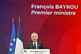 Francois Bayrou Visits Global Industrie Trade Fair - Lyon