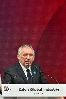 Francois Bayrou Visits Global Industrie Trade Fair - Lyon