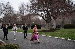 Scott Bessent And Karoline Leavitt Television Interview - Washington