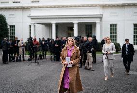 Scott Bessent And Karoline Leavitt Television Interview - Washington