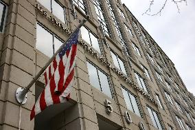 Protest For Mahmoud Khalil At DC ICE Offices